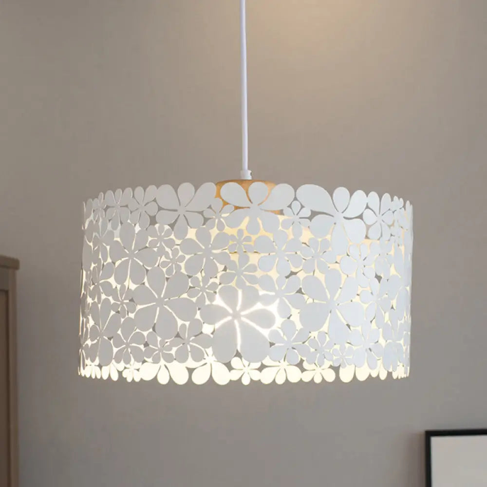 Modern White Cutout Petals Pendant Lamp For Dining Room