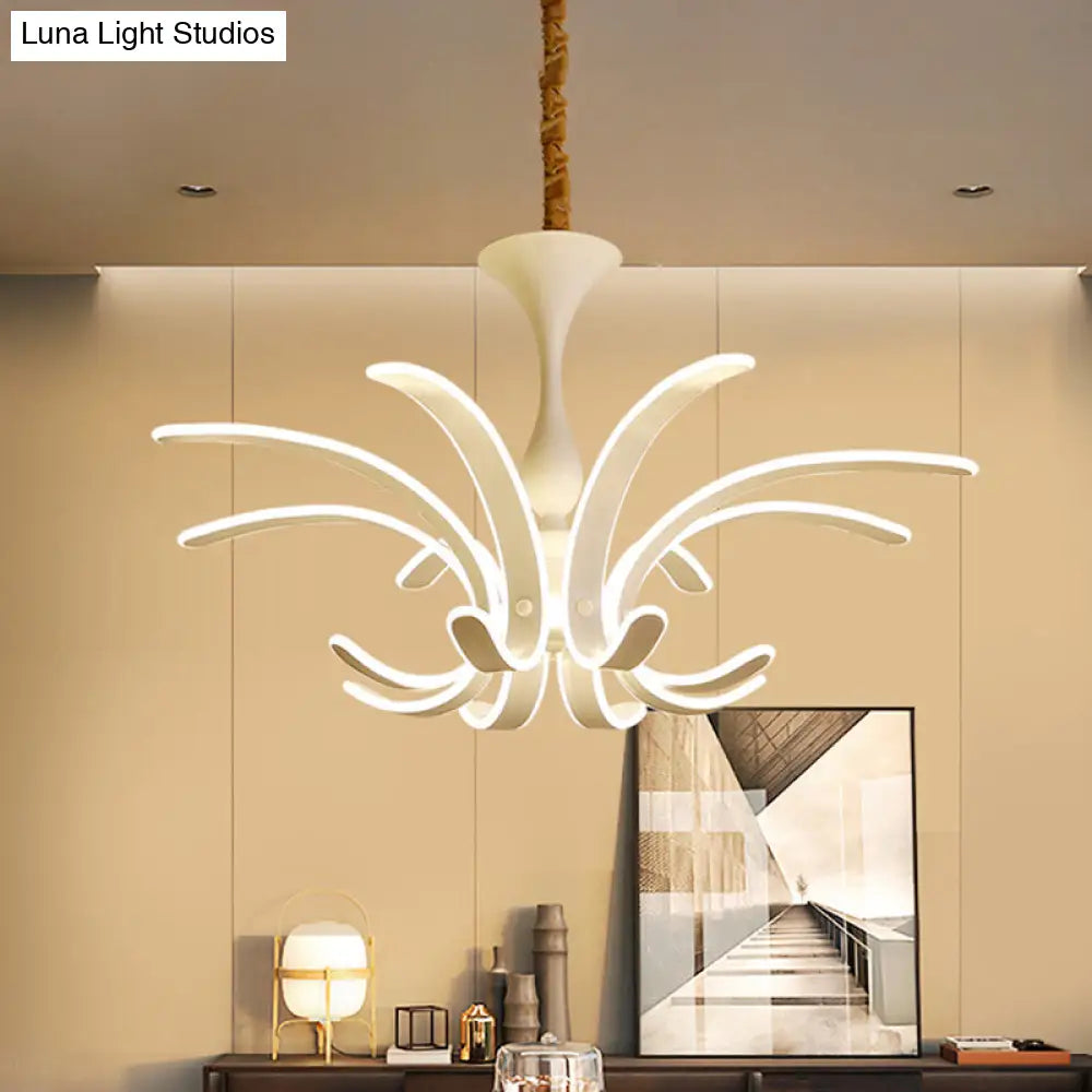 Modern White Fireworks Pendant Chandelier Led Ceiling Lamp For Living Room