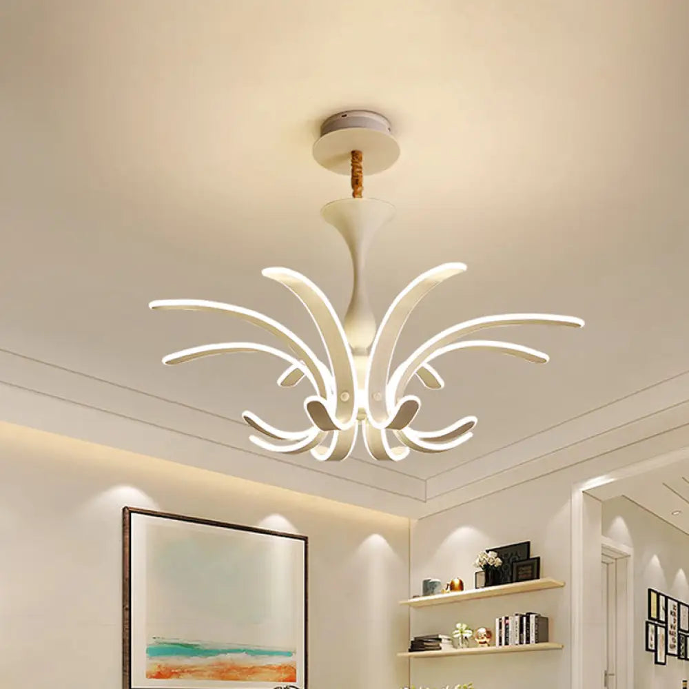 Modern White Fireworks Pendant Chandelier Led Ceiling Lamp For Living Room /