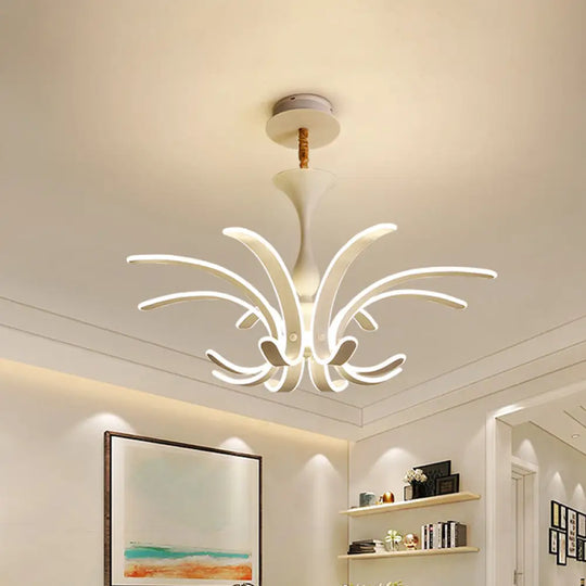 Modern White Fireworks Pendant Chandelier Led Ceiling Lamp For Living Room /