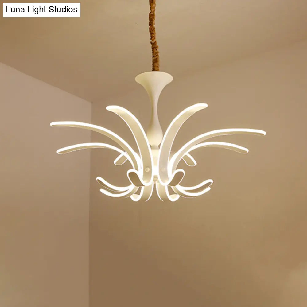 Modern White Fireworks Pendant Chandelier Led Ceiling Lamp For Living Room