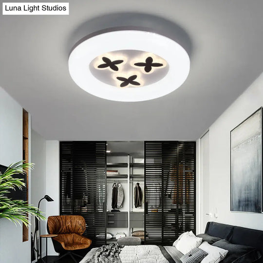 Modern White Flush Ceiling Light With Led And Acrylic For Corridor Bedroom / B