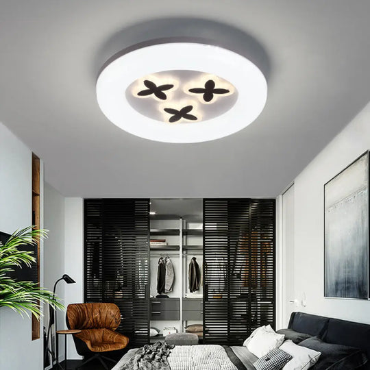 Modern White Flush Ceiling Light With Led And Acrylic For Corridor Bedroom / B