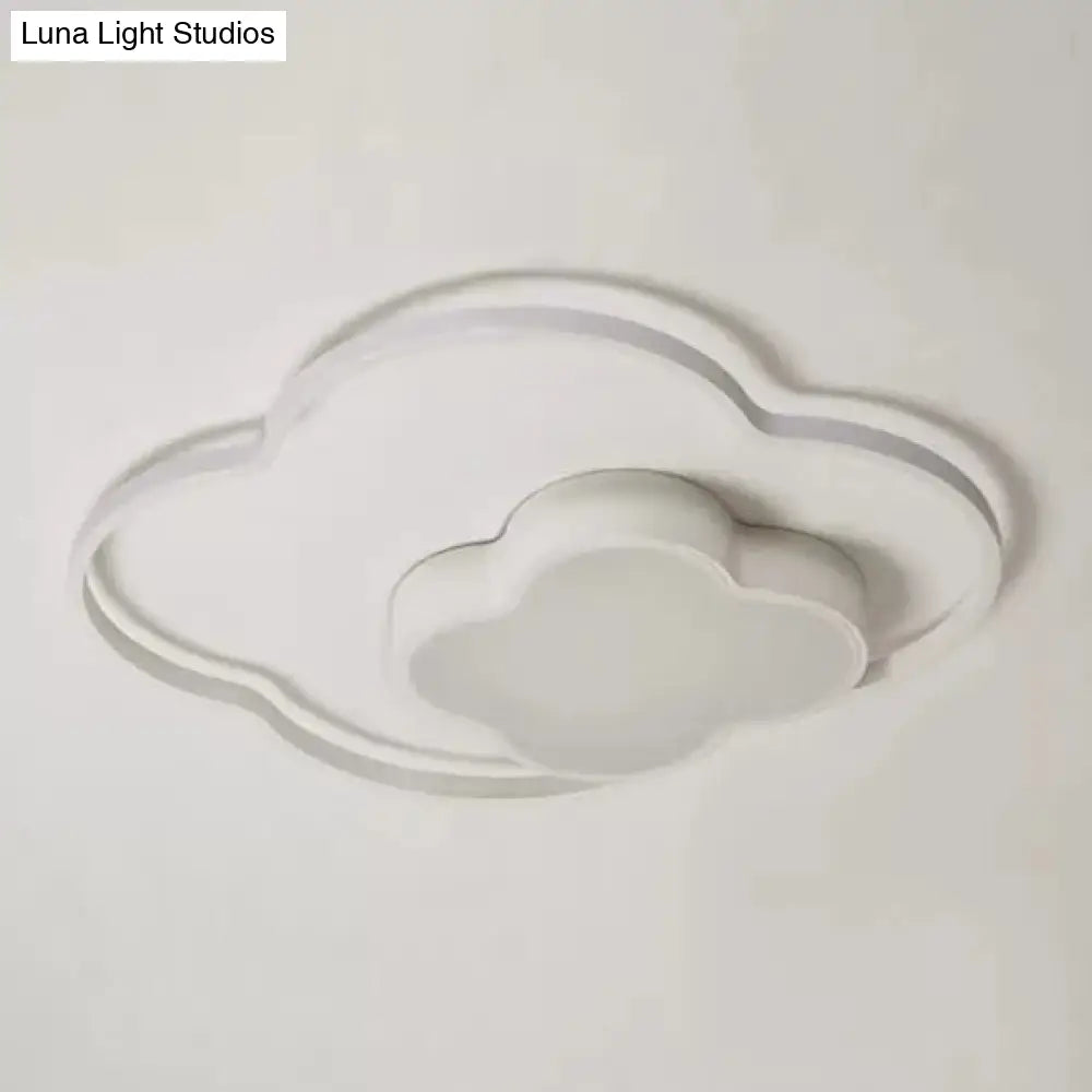 Modern White Flush Mount Nursing Room Cloud Ceiling Light