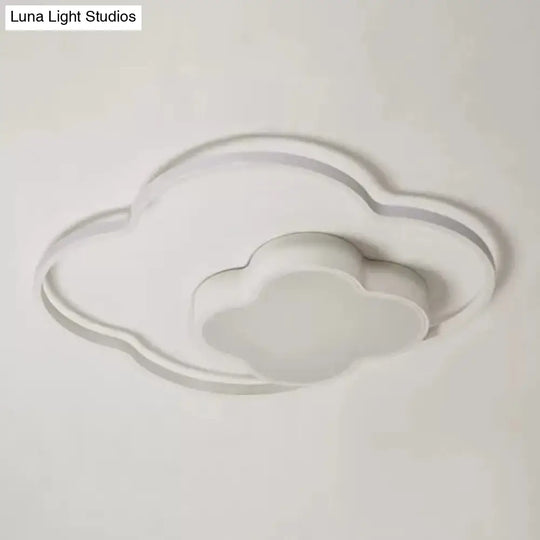 Modern White Flush Mount Nursing Room Cloud Ceiling Light