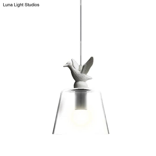 Modern White Glass Bird Restaurant Pendant Light