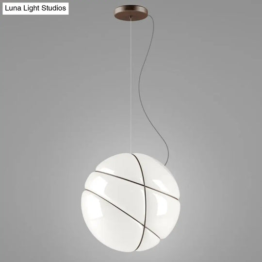 Modern White Glass Ceiling Light With 1 Bulb - Perfect For Dining Rooms