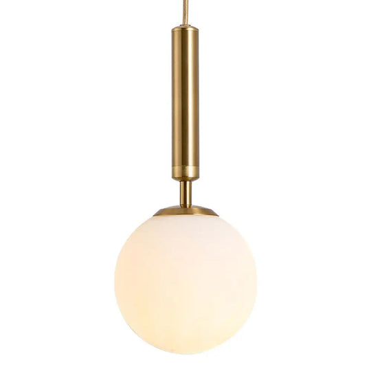 Modern White Hanging Glass Pendant Lamp For Bedroom Gold / 10’ Lighting