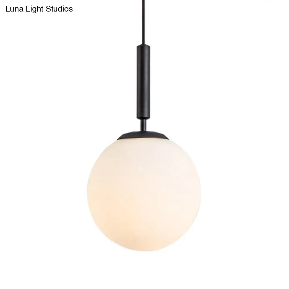 Modern White Hanging Glass Pendant Lamp For Bedroom Black / 10 Lighting