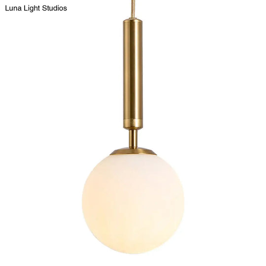 Modern White Hanging Glass Pendant Lamp For Bedroom Gold / 10 Lighting