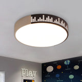 Modern White - Khaki Led Acrylic Ceiling Mounted Light For Bedroom Khaki