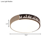 Modern White - Khaki Led Acrylic Ceiling Mounted Light For Bedroom