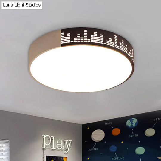 Modern White-Khaki Led Acrylic Ceiling Mounted Light For Bedroom Khaki