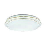 Modern White Led Acrylic Ceiling Lamp - 16/19.5 Geometry Flushmount For Bedroom Lighting