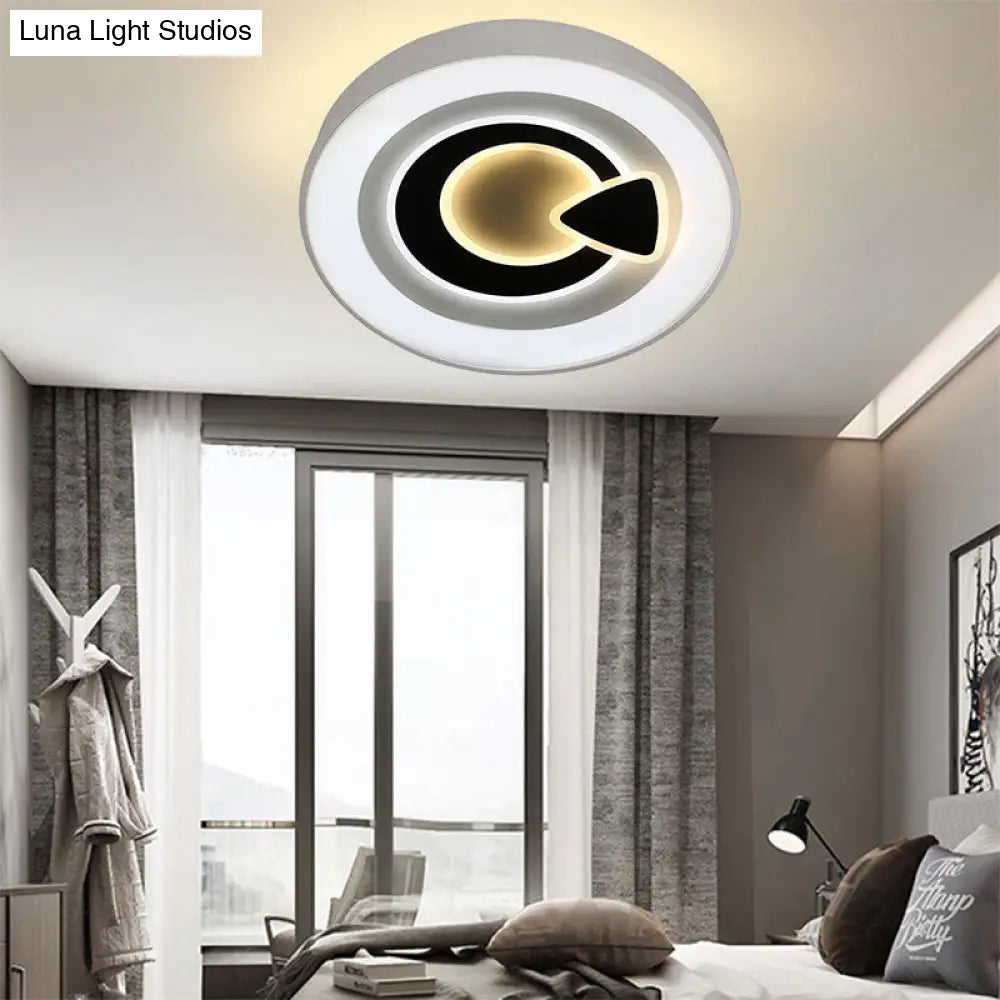 Modern White Led Ceiling Light Stylish Acrylic Lamp For Kitchen Hallway / Triangle