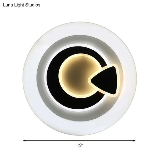 Modern White Led Ceiling Light Stylish Acrylic Lamp For Kitchen Hallway