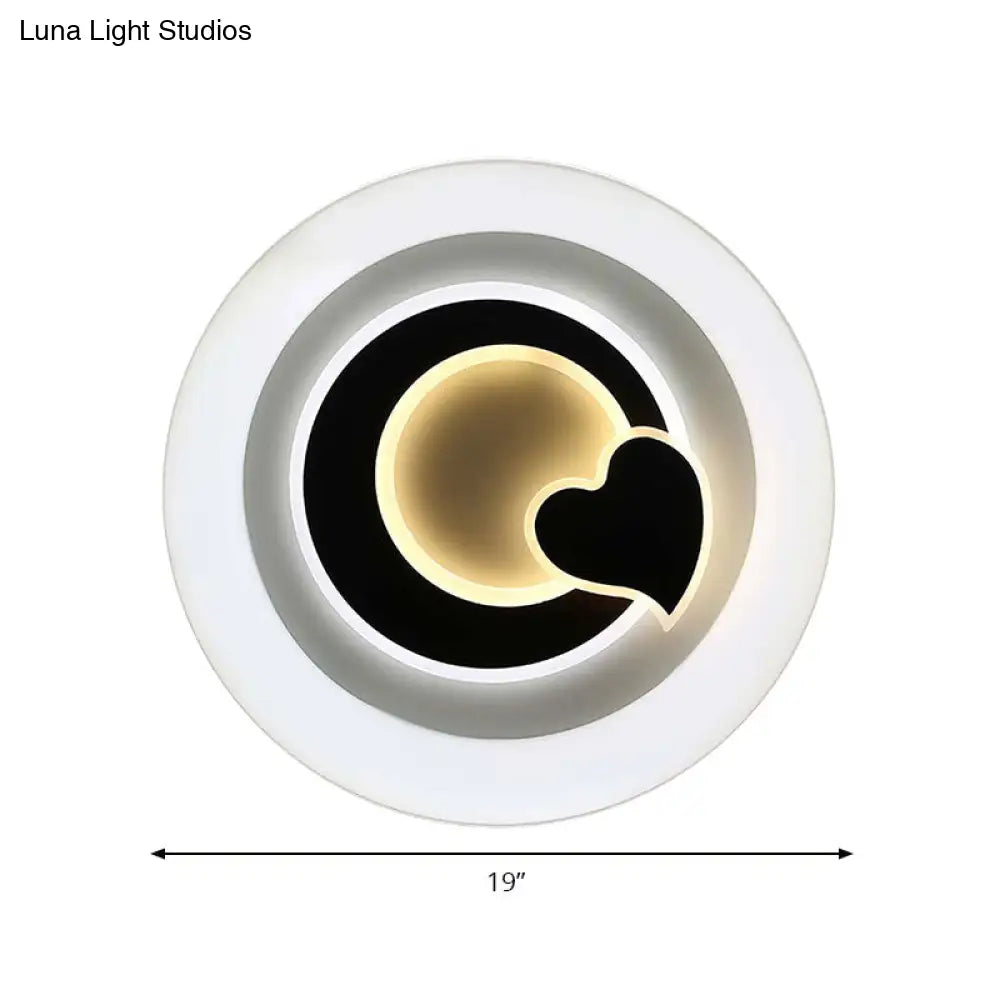 Modern White Led Ceiling Light – Stylish Acrylic Lamp For Kitchen Hallway