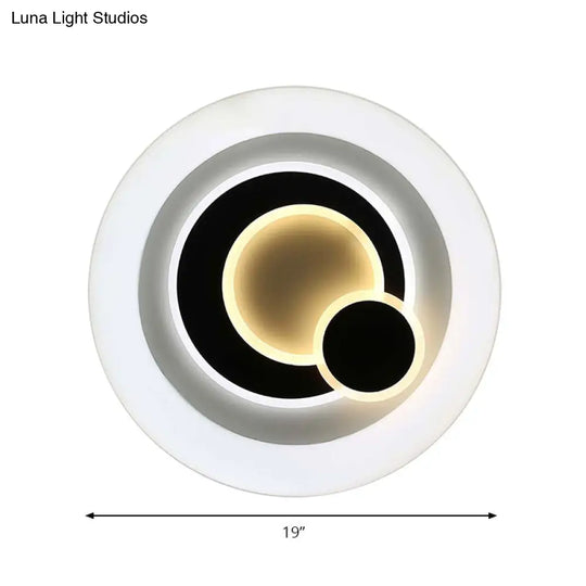 Modern White Led Ceiling Light – Stylish Acrylic Lamp For Kitchen Hallway