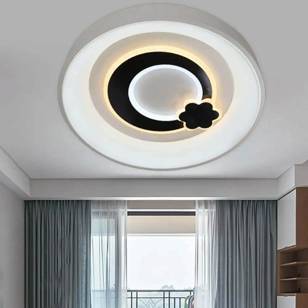Modern White Led Ceiling Light – Stylish Acrylic Lamp For Kitchen Hallway / Flower