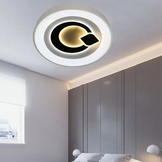 Modern White Led Ceiling Light – Stylish Acrylic Lamp For Kitchen Hallway / Rhombus