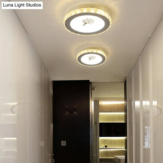Modern White Led Flush Mount Ceiling Light For Bedrooms - 10’/19.5’ Wide Acrylic Fixture