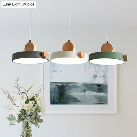 Modern White Led Hanging Pendant - Simplicity Acrylic 3 Heads Dining Room Ceiling Lamp