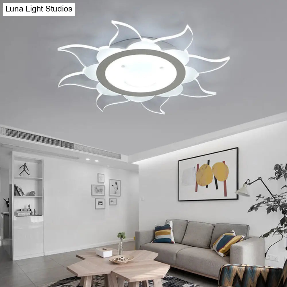 Modern White Sunlight Inspired Led Ceiling Mount Light For Dining Room
