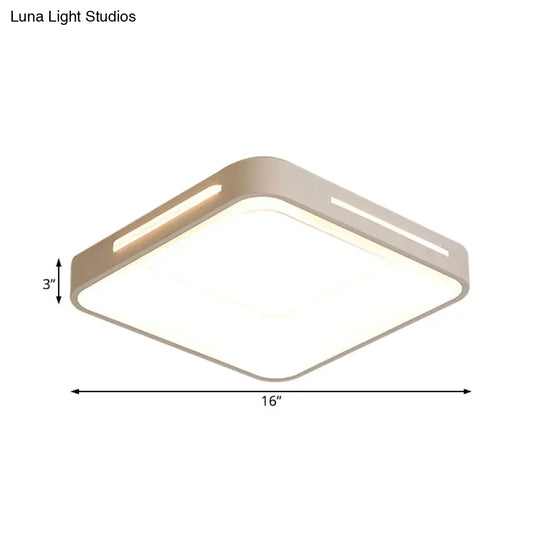 Modern White/Warm Led Flush Mount Ceiling Light In 3 Sizes