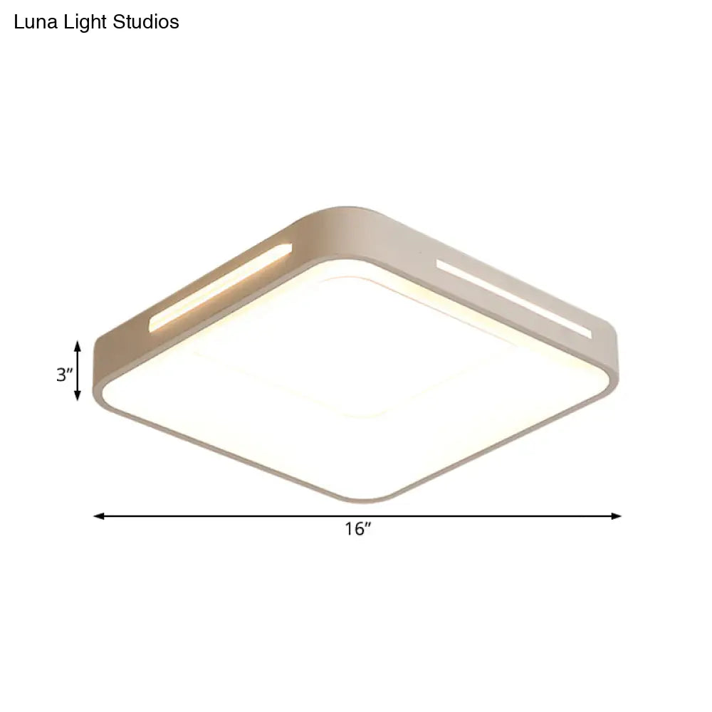 Modern White/Warm Led Flush Mount Ceiling Light In 3 Sizes