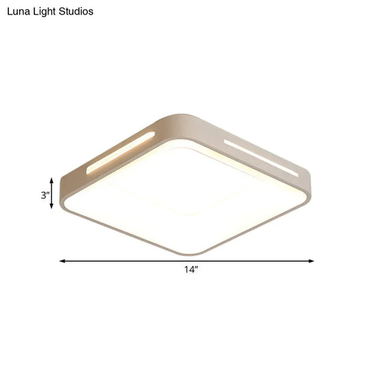 Modern White/Warm Led Flush Mount Ceiling Light In 3 Sizes