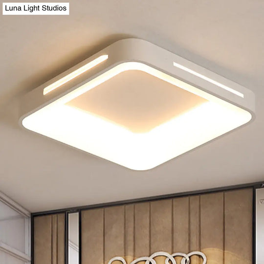 Modern White/Warm Led Flush Mount Ceiling Light In 3 Sizes