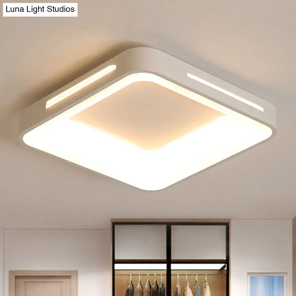 Modern White/Warm Led Flush Mount Ceiling Light In 3 Sizes