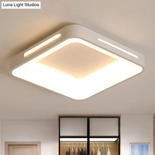 Modern White/Warm Led Flush Mount Ceiling Light In 3 Sizes