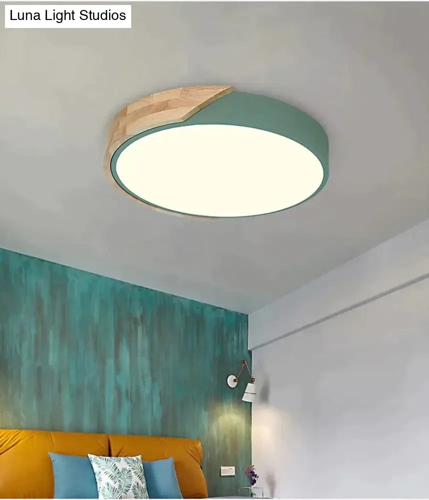 Modern Wooden Led Ceiling Lights For Living Room Bedroom Kitchen Luminaria Ultra-Thin 5Cm Hall Lamp