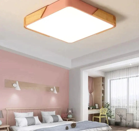 Modern Wooden Led Ceiling Lights For Living Room Bedroom Kitchen Luminaria Ultra-Thin 5Cm Hall Lamp