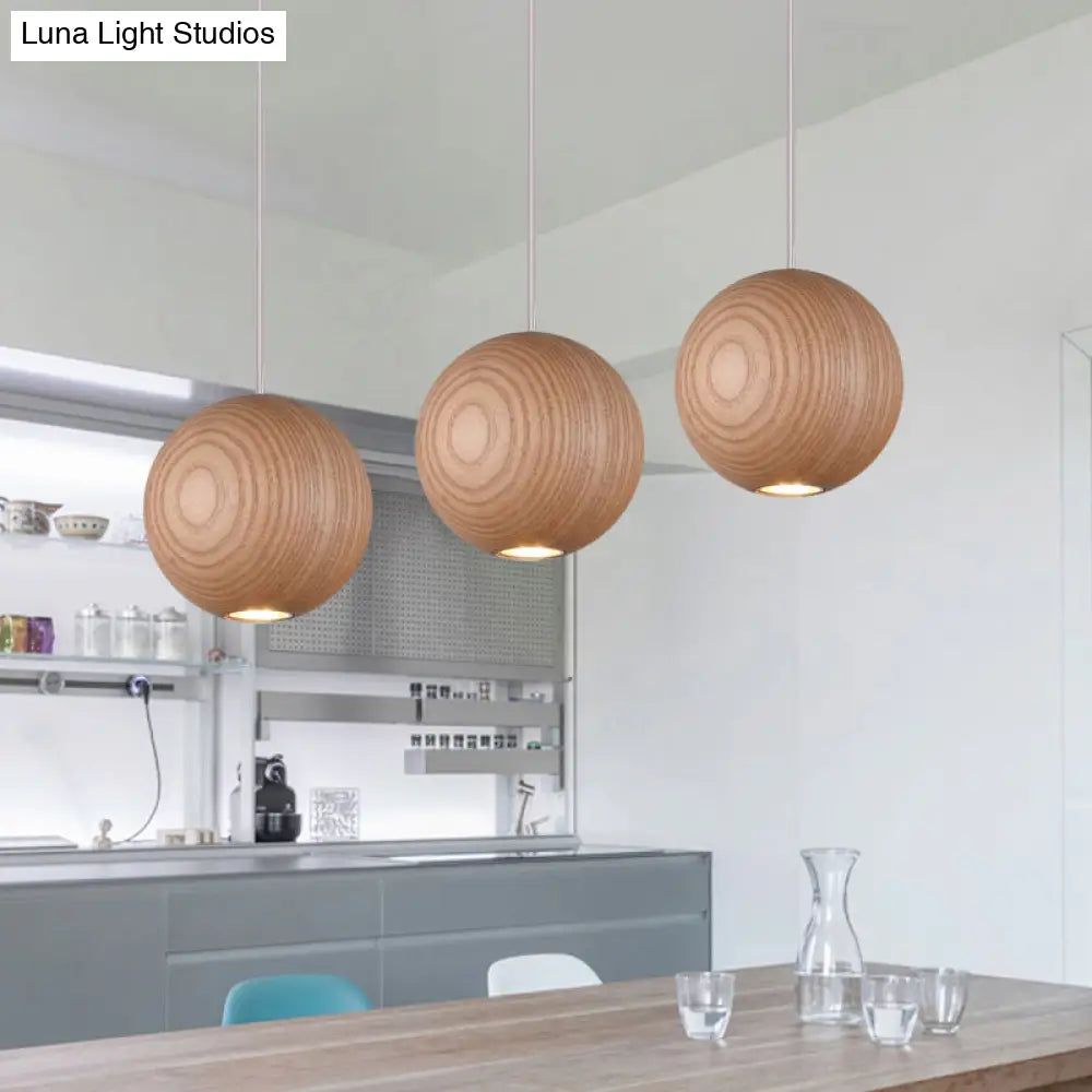 Modern Wooden Led Cluster Pendant Light - 1/7/10/16-Head Ceiling Fixture Kit For Living Room