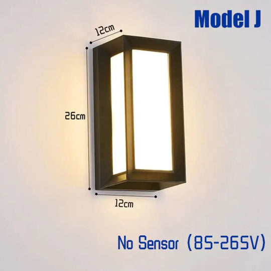 Moderne Outdoor Wandlamp Waterdichte Ip65 Motion Sensor Led Verlichting 18W 30W Veranda Lichten