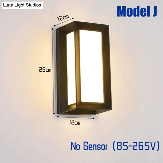 Moderne Outdoor Wandlamp Waterdichte Ip65 Motion Sensor Led Verlichting 18W 30W Veranda Lichten