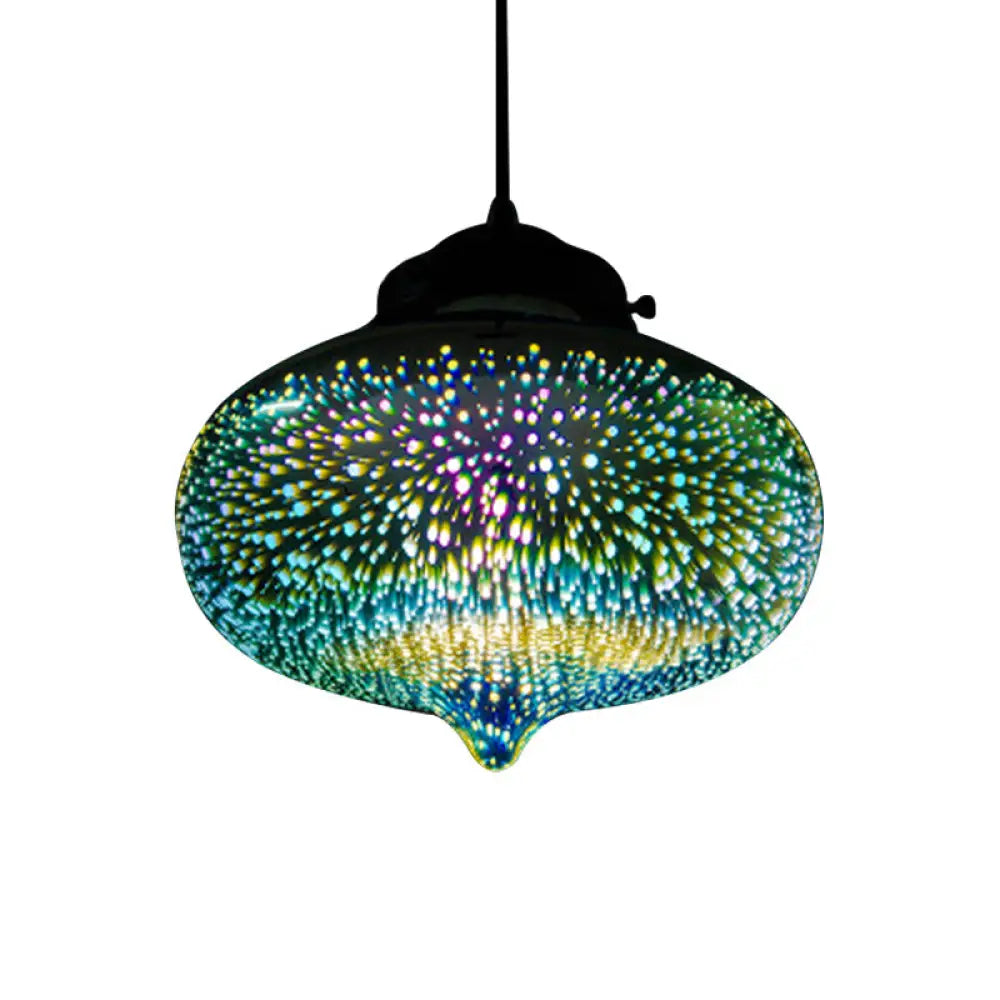 Modernist 3D Glass Geometry Pendant Light - Perfect For Living Rooms Multi-Color / D