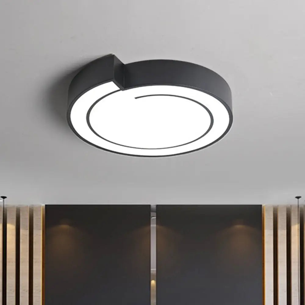 Modernist Acrylic Flushmount Lighting: Whistling Led Ceiling Lamp For Bedroom In Warm/White Light