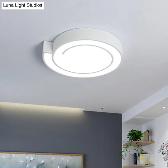 Modernist Acrylic Flushmount Lighting: Whistling Led Ceiling Lamp For Bedroom In Warm/White Light