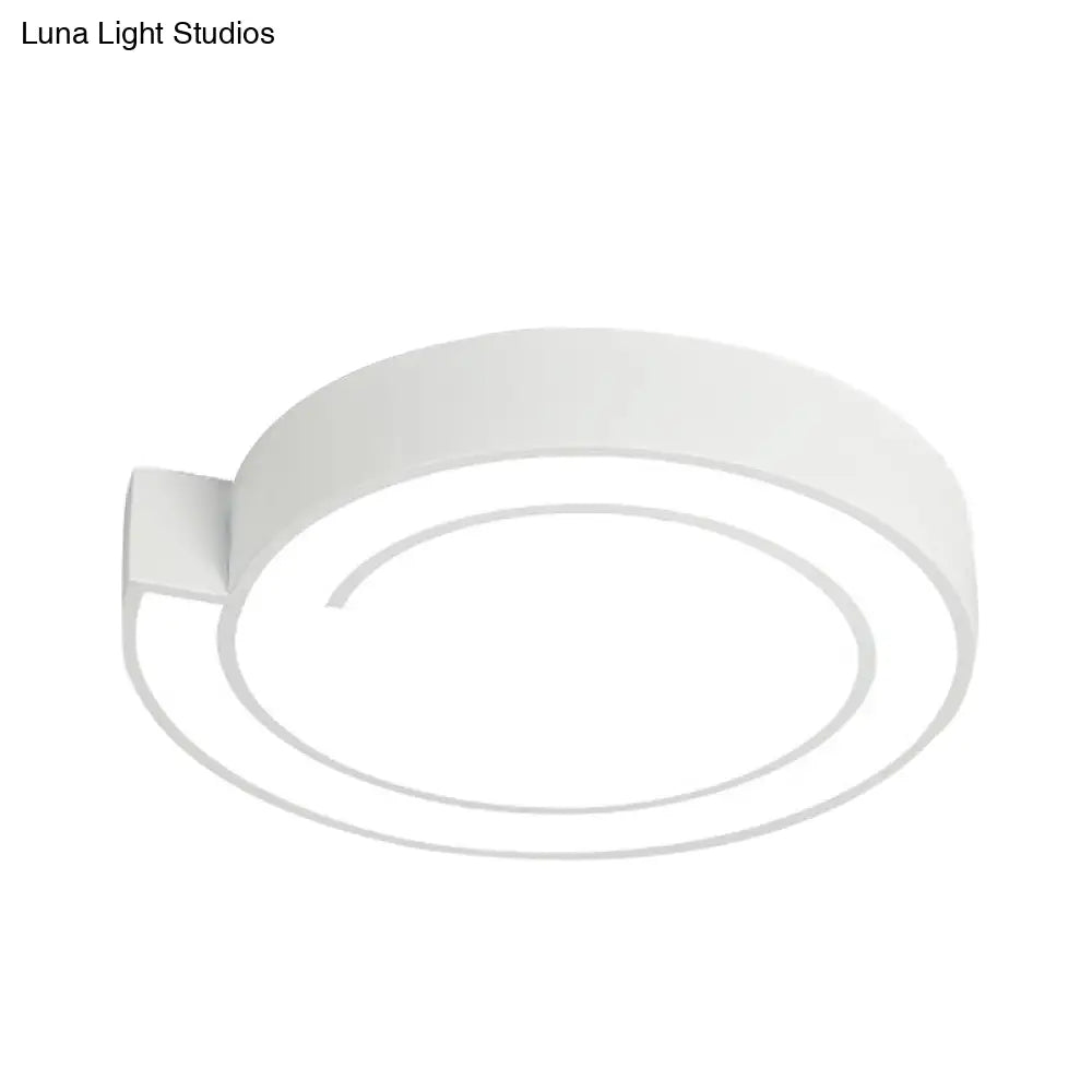 Modernist Acrylic Flushmount Lighting: Whistling Led Ceiling Lamp For Bedroom In Warm/White Light