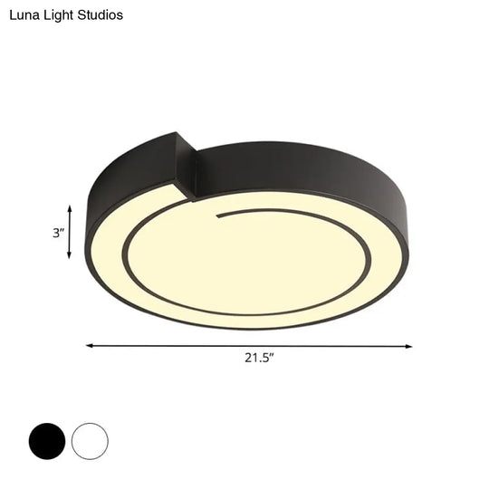 Modernist Acrylic Flushmount Lighting: Whistling Led Ceiling Lamp For Bedroom In Warm/White Light