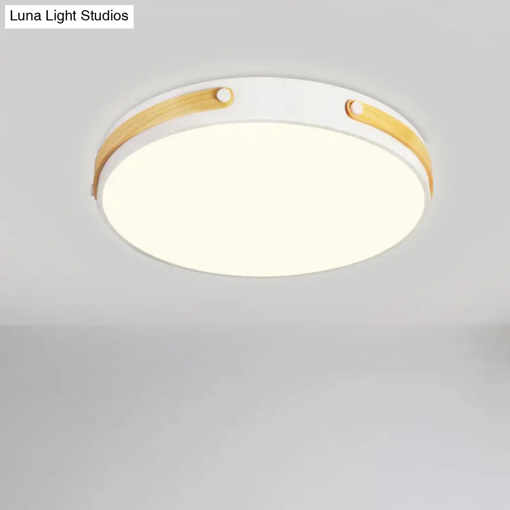 Modernist Acrylic Led Ceiling Lamp Warm/White Light 16/21.5 Wide Brown / 16 Warm