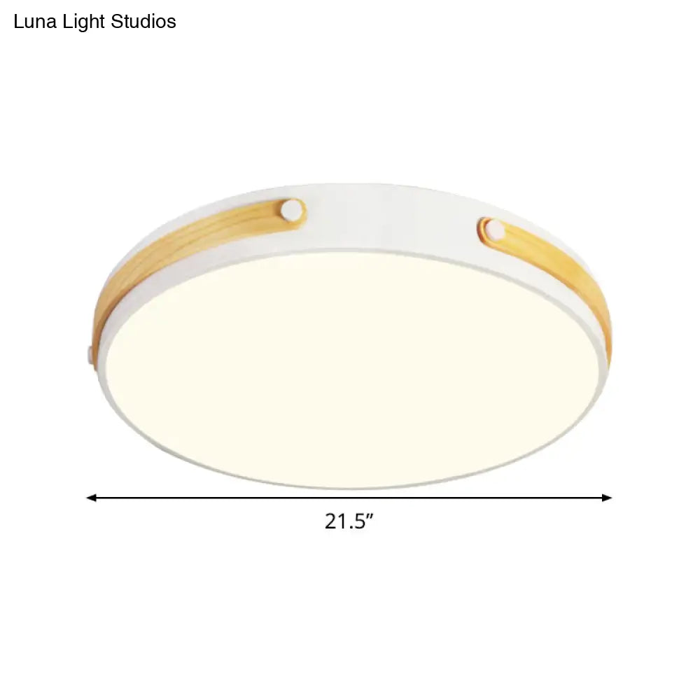 Modernist Acrylic Led Ceiling Lamp Warm/White Light 16’/21.5’ Wide