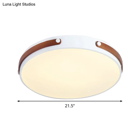 Modernist Acrylic Led Ceiling Lamp Warm/White Light 16’/21.5’ Wide