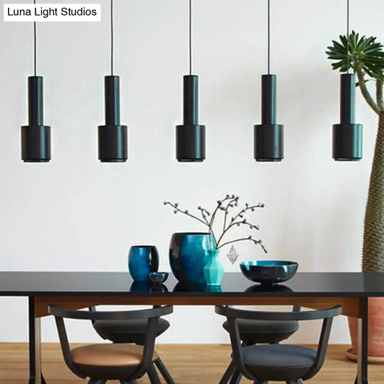 Modernist Black/White Hand Grenade Pendant Light For Restaurant: Metal Hanging Ceiling Fixture