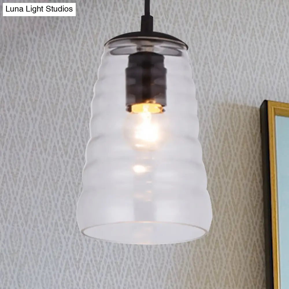 Modern Glass Pendant Light With Multiple Shapes And Colors Clear / Cylinder