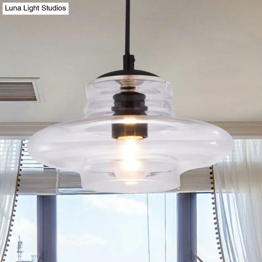 Modern Glass Pendant Light With Multiple Shapes And Colors Clear / Saucer