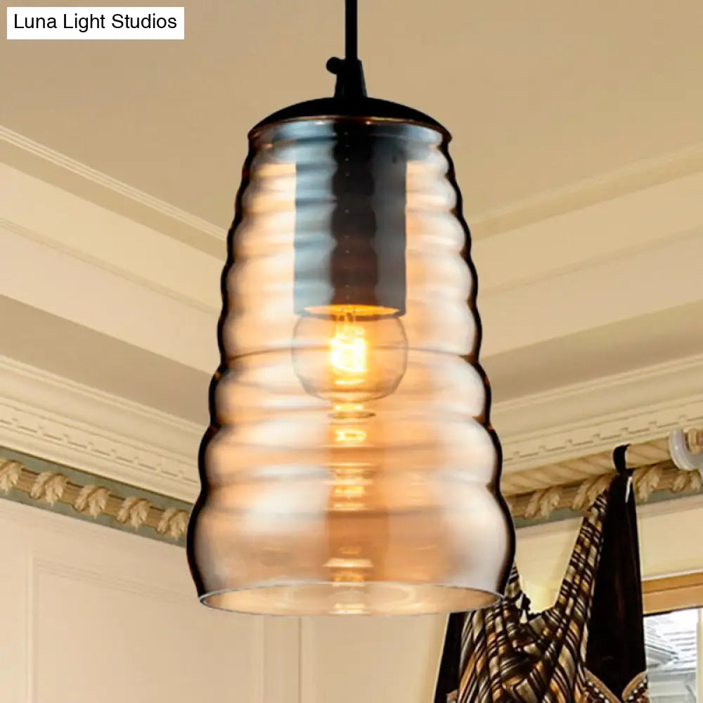 Modern Glass Pendant Light With Multiple Shapes And Colors Amber / Cylinder